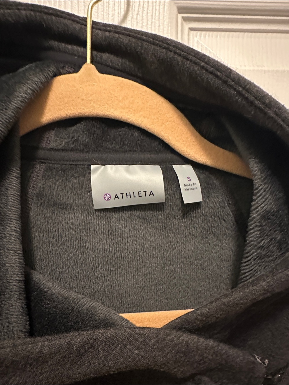 Athleta Charcoal Gray Asymmetrical Zip Hooded Utility Jacket - Picture 2 of 7